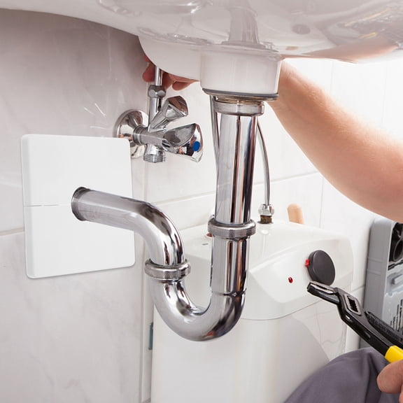 LOLIPPYY PVC Plumbing Cover Plate White Split Flange Escutcheon Plate for Shower and Wall Holes