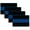 4x6 Thin Blue Line- 4PK, variant on Magnet Me Up Thin Blue Line Vinyl Magnet Decal, 4x6 inches, Black and Blue
