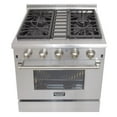 thumbnail image 6 of KUCHT Professional 30 in. 4.2 cu. ft. Dual Fuel Range for Natural Gas with Sealed Burners and Convection Oven in Stainless Steel with Classic Silver Knobs, 6 of 10