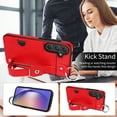thumbnail image 3 of TECH CIRCLE Case for Samsung Galaxy A35 (6.6") 2024 - Lightweight Leather Phone Case with Stand & Card Holder & Buckle & Hand Strap, Protective Functional Cover, Red, 3 of 8