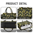 thumbnail image 4 of Large Capacity Tote Bag,Yellow Lemon Fruit Flowers Black Pattern Handbag Fashion Luxury Tote Bag,15.7"x13"x 5.1" Inches,Laptop Compatible, 4 of 6