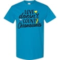 thumbnail image 3 of Inktastic Love Doesnt Count Chromosomes with Yellow and Blue Ribbon T-Shirt, 3 of 5