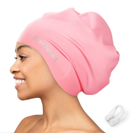 EverSport XL Swim Cap for Dreadlocks Braids Long Hair Unisex Adult Extra Large Oversize Swimming caps Waterproof Pool hat