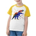 thumbnail image 4 of RXIRUCGD 2025 Vêtements d'Été pour Enfants Tout-Petits Garçons Filles Mode Mignon Col Rond Imprimé Manches Courtes Haut, 4 of 7