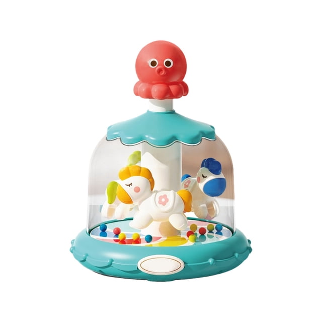 Carrusel de juguete para bebés a partir de 18 meses | Juguete de educación temprana para la coordinación ojo-mano y sensorial con cuentas saltarinas y música