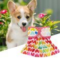 thumbnail image 3 of UDIYO Pet Sanitary Pant Fastener Tape Flower Pattern Comfortable Puppy Shorts Diaper Cloth Puppy Costume, 3 of 7