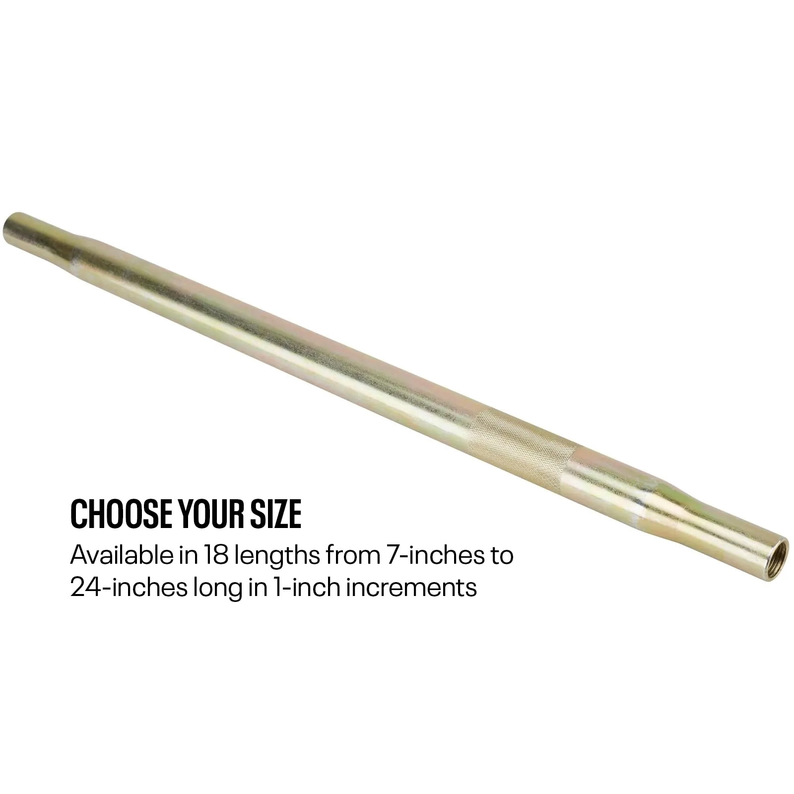 Speedway Motors Swedged Steel Adjustable Tube with 1/2-20 RH/LH Threads, Zinc Plated 3/4″ OD Adjustable Rod End Tube for Suspension, Tie Rods, Drag Links, and Chassis Builds