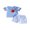 Blue, variant on BemeyourBBs Toddler Baby Girl Back to School Outfit First Day of School Kindergarten Outfits Apple Embroidery Doll Collar Puff Short Sleeve Shirt Tops Stripe Shorts Set 2Pcs Baby Fall Summer Clothes