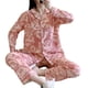 thumbnail image 1 of Conjunto de pijama de mujer de 2 piezas, ropa de dormir, ropa de estar por casa, manga larga, botones, 1 of 5