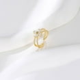 thumbnail image 6 of Chic Lily Flower Ring for Women Cubic Zirconia Cross Statement Ring Floral Promise Engagement Rings Adjustable Finger Band Rings, 6 of 6