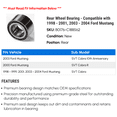 thumbnail image 2 of Rear Wheel Bearing - Compatible with 1998 - 2001, 2003 - 2004 Ford Mustang 1999 2000, 2 of 2