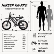 20 Fat Tire Electric Bike for Adults, 1500W Peak Dirt Ebike, 48V 17.5Ah Battery, Electric Mountain Bike for Men, UL2849