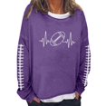 thumbnail image 1 of Sweat à Capuche pour Femmes - Manches Longues Col Rond Imprimé Rugby pour un Port Quotidien Confortable et Style Athlétique, 1 of 3