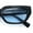 Black - Blue, variant on Womens Classic Mod Rectangular Cat Eye Plastic Fashion Sunglasses Black - Blue