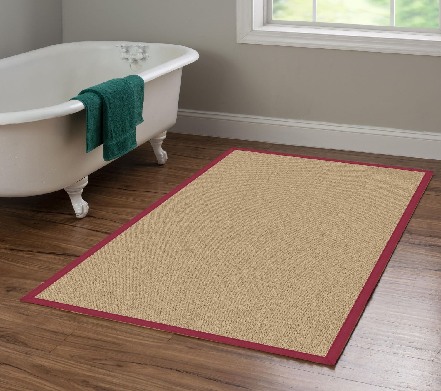 Athena Sisal & Red 4' x 6' Accent Rug