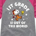 thumbnail image 3 of Peanuts - 1st Grade is Out Of This World - Toddler And Youth Girls Raglan Graphic T-Shirt, 3 of 6