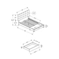 thumbnail image 4 of Monarch Specialties Bed, Queen Size, Platform, Bedroom, Frame, Upholstered, Linen Look, Wood Legs, Grey, Transitional, 4 of 4