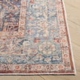 thumbnail image 6 of SAFAVIEH Arizona Fredrick Distressed Machine Washable Area Rug, Light Blue/Rust, 8' x 10', 6 of 14