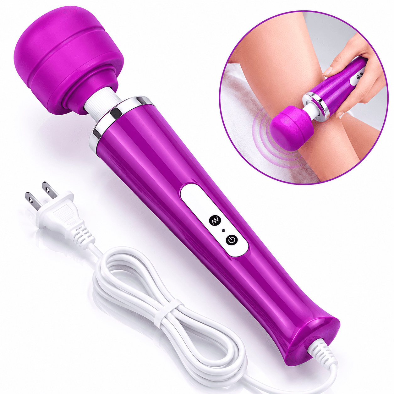 Artrylin 10-Speed High-Power Corded Handheld Massager, Deep Tissue Therapy for Woman, Muscle Pain Relief, Body Soreness Recovery, Powerful Vibration (Purple)
