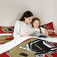 thumbnail image 5 of Homewish Rugby Helmat Queen Comforter Set,Boys Football Sport Bedding Sets,Red Gold Bedding Comforter Set For Teens,Microfiber Bedroom Decor Reversible,3pcs, 5 of 8