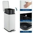 thumbnail image 2 of Danolapsi 13 Gallon Step Trash Can, Stainless Steel Kitchen Garbage Bin with Soft-Close Lid & Removable Inner Bucket, Fingerprint-Resistant Slim Rectangle Design for Narrow Spaces, 2 of 7