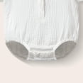 thumbnail image 5 of KPOPLK Baby Boy Clothes Infant Summer Casual Cartoon Print Romper Toddler Baby Plain Short Sleeve Bodysuit Jumpsuit Size 12-18 Months,White, 5 of 6