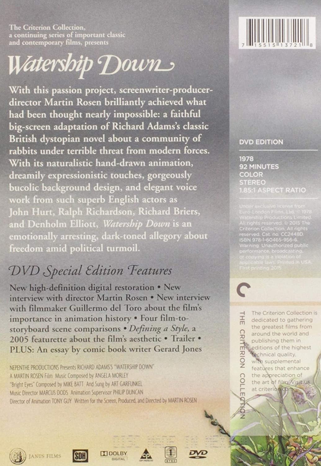 Watership Down (Criterion Collection) (DVD), Criterion Collection, Kids & Family