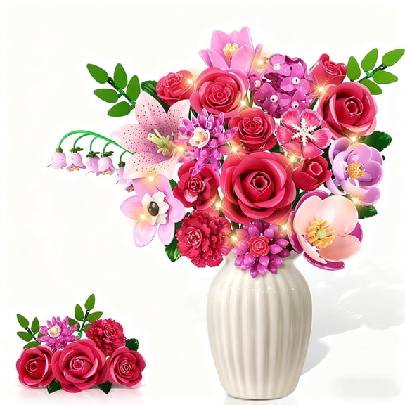 CUBIMANA Flower Building Set For Kids and Adults (6 )