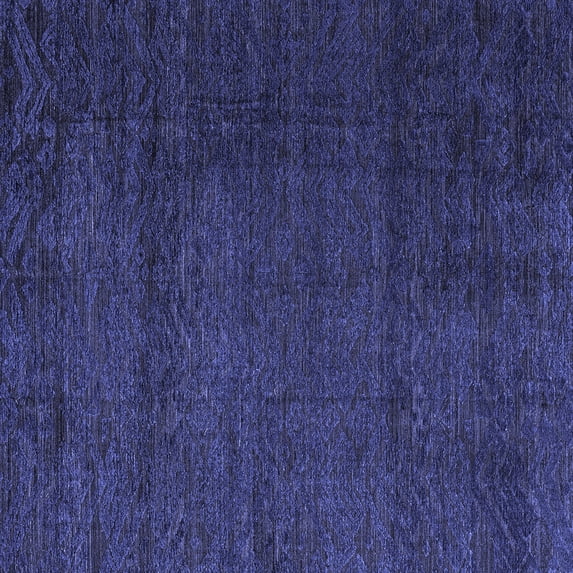 Ahgly Company Machine Washable Indoor Square Abstract Blue Modern Area Rugs, 4' Square