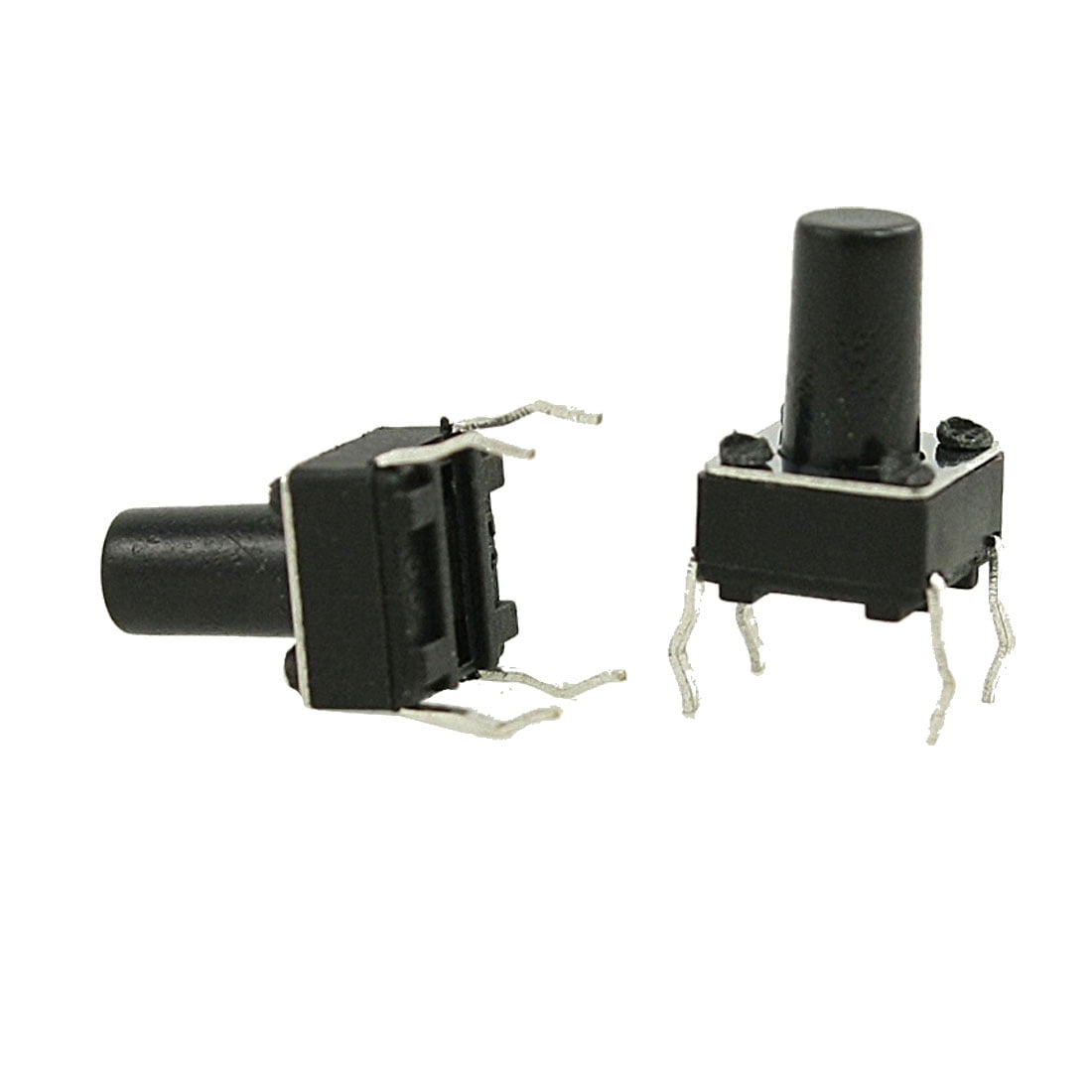 100 x Momentary Tact Tactile Push Button Switch 4 Pin DIP Through Hole ...
