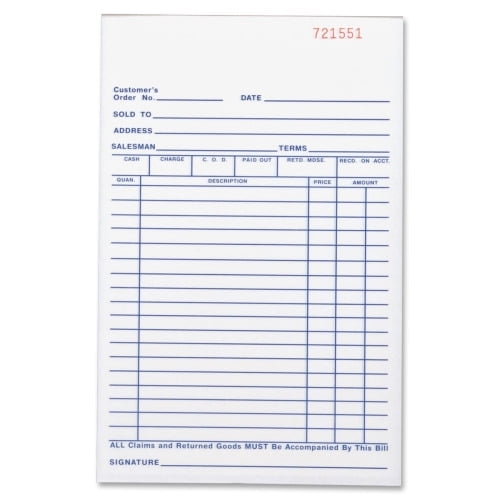 Business Source All-purpose Carbonless Forms Book 50 Sheet(s) - 2 ...