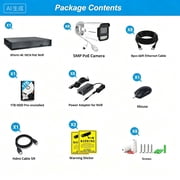 HIKJBSET 8CH 5MP PoE Security Camera System, 2- Way Audio, 8pcs 5MP Wired Outdoor PoE IP Cameras