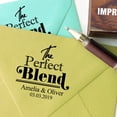 thumbnail image 3 of Printtoo Round Personalized Wedding Favor Stamp Custom Wood Mounted Stamp The Perfect Blend Rubber&nbsp;Stamper-1.57 Inches Diamater, 3 of 4