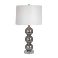 thumbnail image 3 of Sagebrook Home Modern Glass Orbs Table Lamp, Smoke Color, Metal Base, Linen Shade - 15" x 15" x 28", 3 of 9