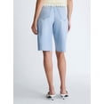 thumbnail image 3 of Scoop Women's and Women's Plus Denim Bermuda Shorts, Sizes 0-26W, 3 of 5