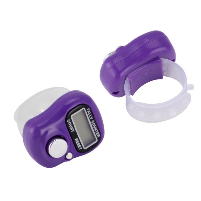 Toystoory Contador de conteo de 5 dígitos de tejer Golpe de golf de mano Rastreador de números mecánico Dispositivo de conteo Púrpura Artesanía Violeta Toystoory JJ17197-01