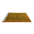 thumbnail image 2 of Ahgly Company Machine Washable Indoor Square Persian Yellow Traditional Area Rugs, 6' Square, 2 of 4