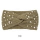 thumbnail image 2 of Sonducket Manténgase abrigado con estilo, cómodo calentador de orejas, diadema de invierno, diademas cruzadas de punto Nueva Perla, portátil Accesorios de disfraces caqui, 2 of 6