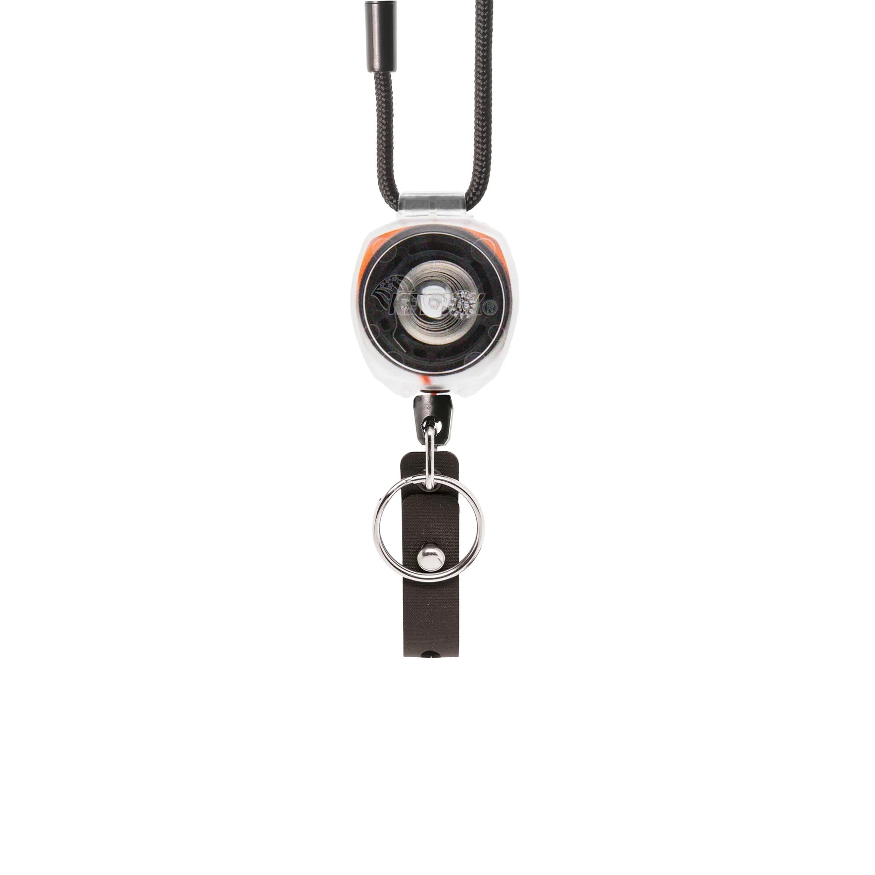 KEY-BAK Super Duty ID Badge Holder & Clear Sidekick Retractable Keychain with Lanyard- Orange