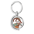 thumbnail image 1 of Capricorne Constellation Symbole du Zodiaque Rotation Porte-Clés Porte-Clés en Métal, 1 of 2