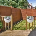 thumbnail image 5 of Yahome Outdoor Imitation Rattan Wall Planter 1 Pcs Semicircle Plastic Hanging Flower Pot Wall-Mounted Plant Baskets Planter Container with Drainage,for Garden Balcony Fence Window (White), 5 of 7