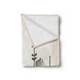 thumbnail image 2 of Obelisk Soft Flannel Fleece Throw Blanket, Buenos Aires Argentina Lettering City Sketch with Famous Monument, Cozy Plush for Indoor and Outdoor Use, 60" x 80", Dark Taupe and Eggshell, by Ambesonne, 2 of 5