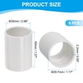 thumbnail image 2 of Uxcell 6 Paquete Adaptador de Acoplamiento de Tubo de Cloruro de Polivinilo Blanco de 0.98 pulgadas para Uso Interior y Exterior, 2 of 6