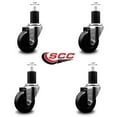 thumbnail image 2 of 3-1/2 Inch Phenolic Wheel Swivel 1-3/4 Inch Expanding Stem Caster Set SCC, 2 of 2