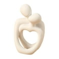 thumbnail image 2 of menolana Embrace Statue Resin Figurine Artwork Crafts Collection Sculpture Tabletop Ornament for Bookshelf Hallway Table Centerpieces White, 2 of 8
