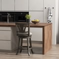 thumbnail image 2 of Costway 26.5" Swivel Bar Stool 1PC Counter Height with Curved Backrest & Rubber Wood Legs, 2 of 8