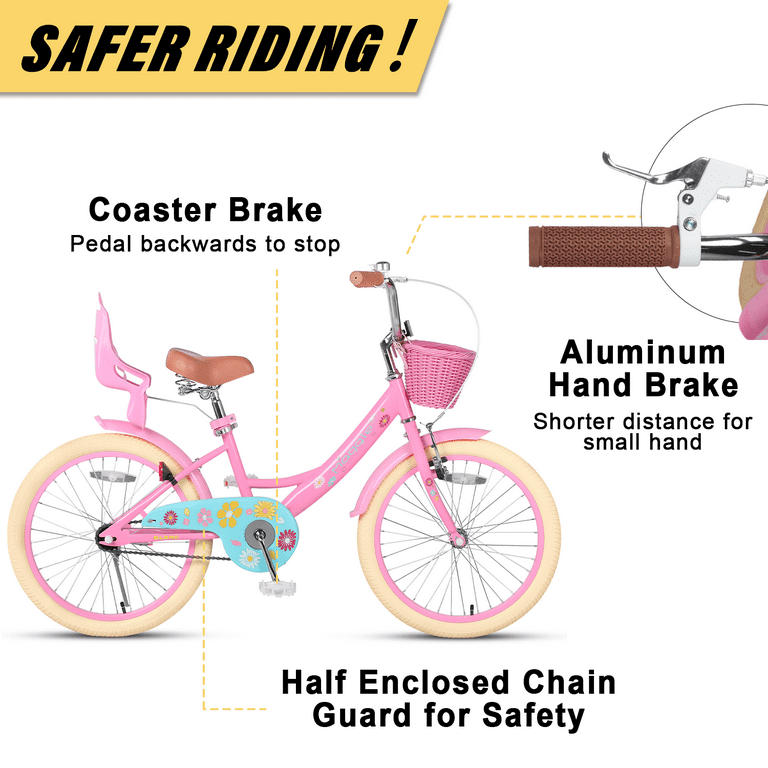 Glerc Maggie 20 Inch Girls Bicycle, Princess Style with Doll