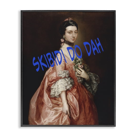 Stupell Industries Iconic Skibidi Do Dah Black Framed Giclee Art, design by Grotto Studios