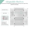 thumbnail image 4 of Elegant Bathroom Floor Storage Cabinet, Bathroom Storage Unit, Freestanding Cabinet with 4 Doors, Adjustable Shelves, Adaptable Shelves, 4 of 13
