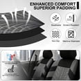 thumbnail image 5 of Car Seat Cover, Front & Split Rear Bench for Car, Breathable Embossed Design Automotive Interior Accessories, Airbags Compatible, Quick Setup Anti Slip Universal Fit Seat Covers for Car, SUV(Gray), 5 of 12